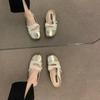 French Flat-bottomed Small Fragrant Bag Head Half Slippers Women's Shoes Wear 2025 New Summer Evening Breeze Mary Jane Single Shoes