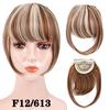 Fringe Bangs Synthetic Hair Extensions Clip In Bangs 6 Inch Short Straight Hairpiece Front Neat Bang Two Side Blonde