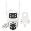 Smart Outdoor Camera PTZ Wifi Dual Lens Security Camera Motion Detection Two Way Audio Surveillance