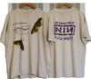 Nine Inch Nails The Downward Spiral Album from 1994.2 Sided Sand T Shirt White