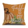 Thanksgiving Linen Pillowcase Autumn Pumpkin Print Pillow Cushion Cover