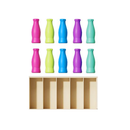 1 Set Bottle Color Matching Toy with 45950 Colorful Bottles Children Toddlers Boys Girls