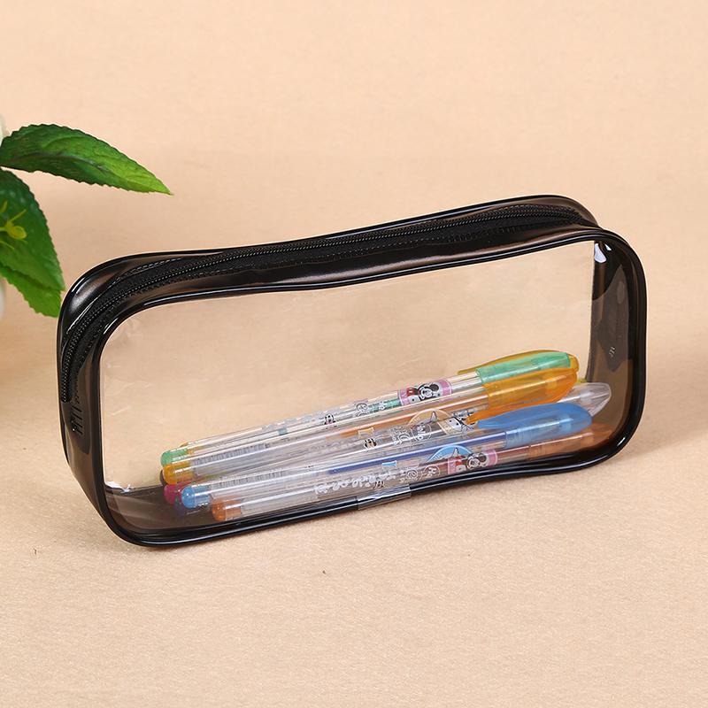 1Pc Soft Plastic Transparent Pencil Case Student Pvc Clear Pen Bag Transparent Bag Office Student Supplies
