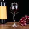 For Party Home Decor Juice Cocktail Champagne Glass Rose Flower Shape Red Wine Glass Goblet