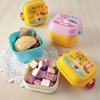 720ML Lunch Box Double Layers Cartoon Plastic Wear Resistant Bento Container