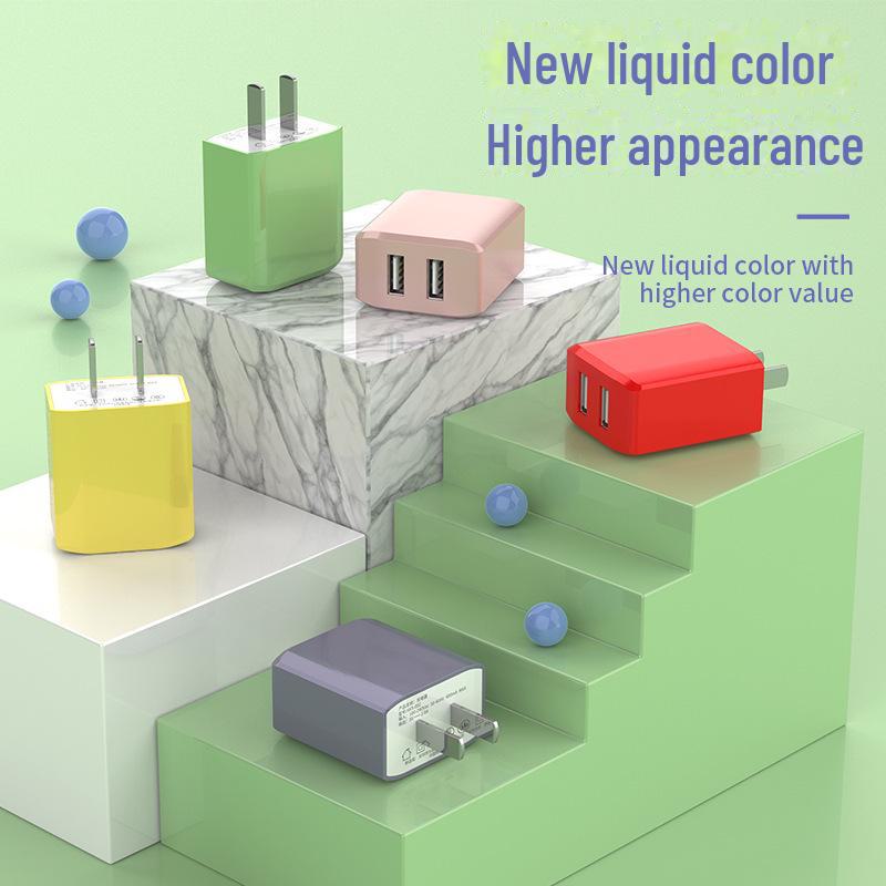 Dual-Port USB Charger for Apple, Android, Xiaomi, Huawei - Universal 5V 2A Fast Adapter