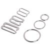 100 Creative Silver Metal Bra Strap Adjuster Hooks/O Ring Lingerie