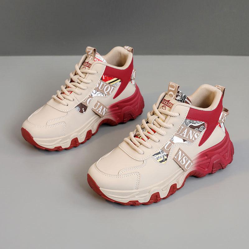 2025 Spring Women Casual Sneakers Hot Sale High Quality Warm Thickness Cotton Shoes Female High Top Ankle Boot Versatile Zapatos