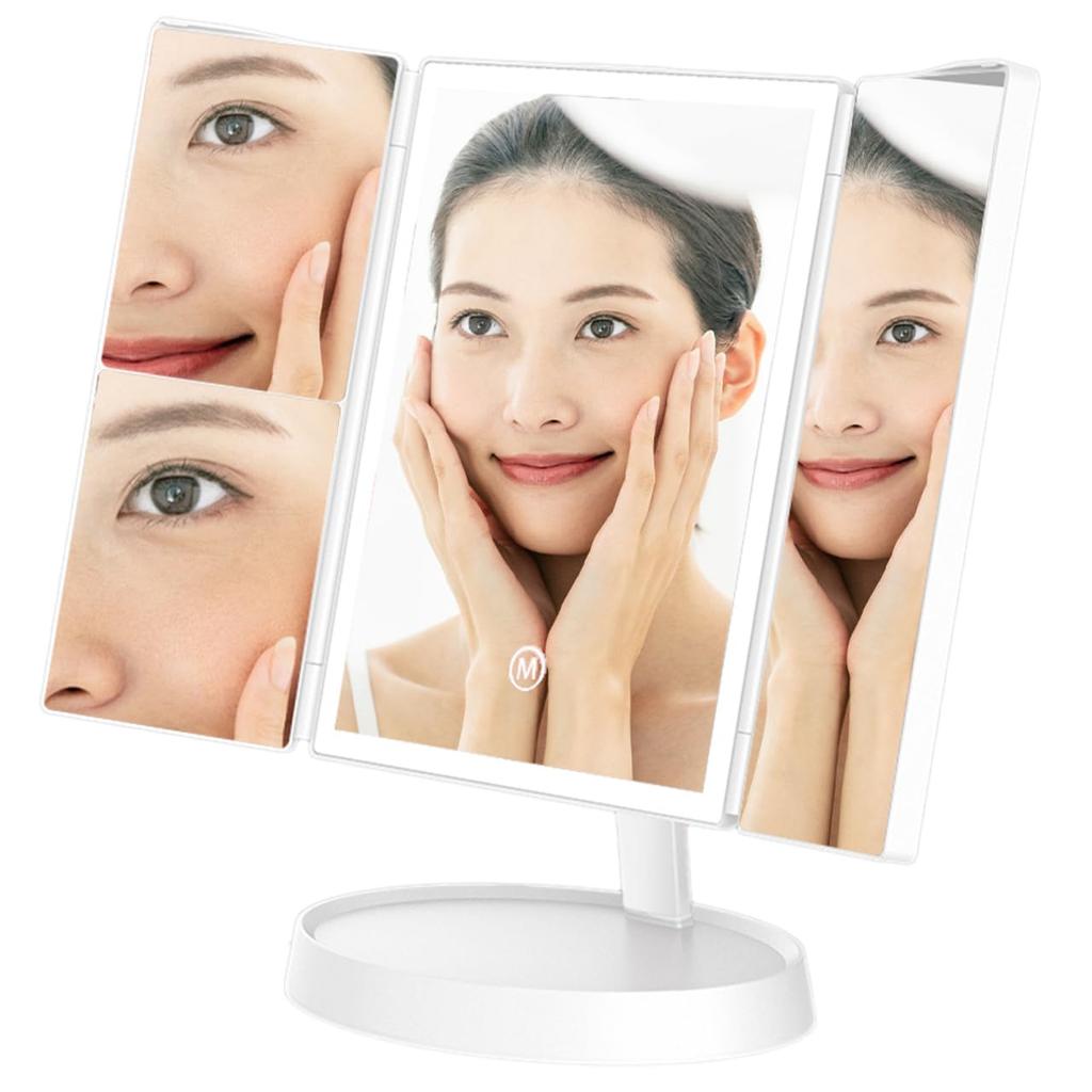 La Curie Actress 3 Color Light Desk Makeup LED 2x 3x Magnifying Brightness Touch Angle Foldable Desk Bright Japanese Instruction Manual LaCurie019