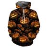 Autumn Lantern Pumpkin Pattern 3D Printed Hoodies Fashionable Casual Sports Long Sleeved Men's Hooded Sweatshirts