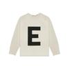 Fear of God Essentials Big E Sweater Wheat Solid Color Letter Crew Neck Kids Sweater FOG-SS22-161
