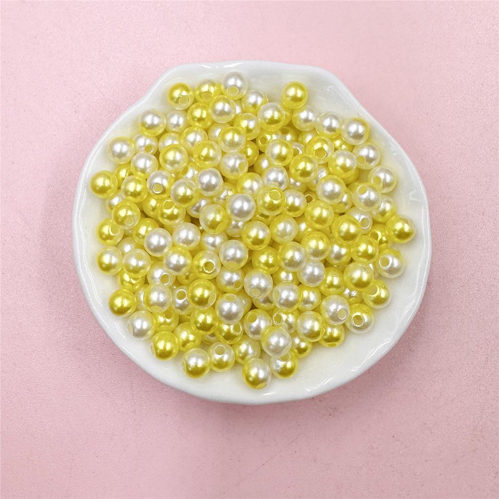 Handmade Illusion Colored Jewelry Accessories 100Pcs Beads Round Beads 6mm Straight Hole DIY Acrylic Women