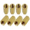 MONOSTORE Universal Muffler Nut Motorcycle Gold Muffler Nut Gold Hexagon Brass Plated Gold Plated Long Flange Nut Hex Nut 8pcs