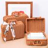 Rattan-like Woven Rattan Picnic Basket with Handle Retro Storage Box Vegetable Weaving Decorative