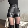 Sexy Black PU Fashion Casual Summer Shorts Women Clothing Faux Leather Goth High Waisted Womens Shorts