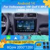 Car Radio Android 14 For Volkswagen VW Golf 6 MK6 GTI R 2008 - 2012 Wireless Carplay Android Auto Car Stereo Multimedia Player