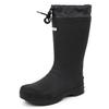 Akiriko Moz Rain Tight Hood TPE Urethane Size 23cm Boots, Mid-Length, Fit, & Drawcord, Material, Non-Slip Sole, Liner, Black,