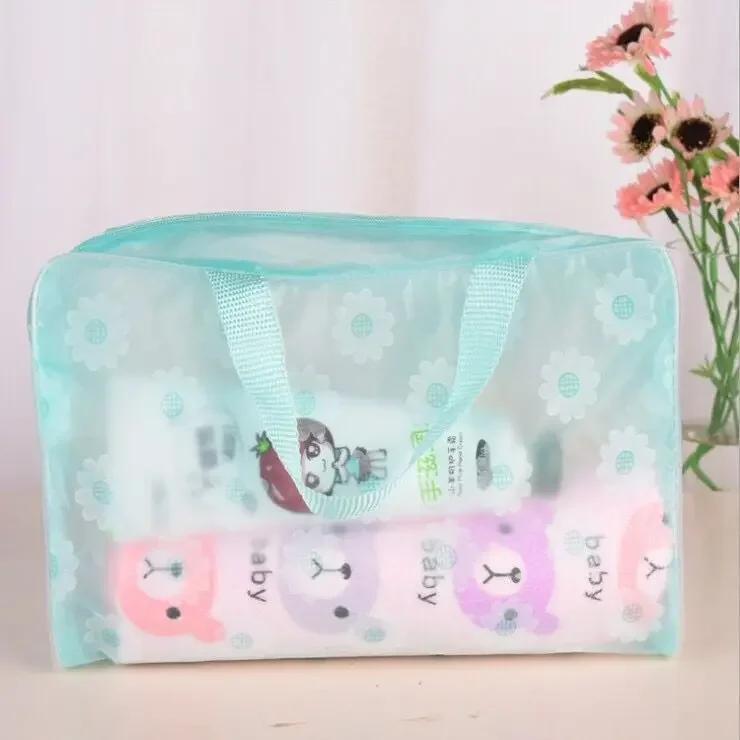 Translucent Handbag Organizer Makeup Travel Cosmetic Bag Waterproof PVC Toiletry Kits Bathroom Storage Wash Bag Daisy Handbag