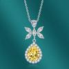 BELLA BOX Paraiba Pear Shape Pendant Necklace Multiple Colour Fashion Wedding Engagement Jewelry