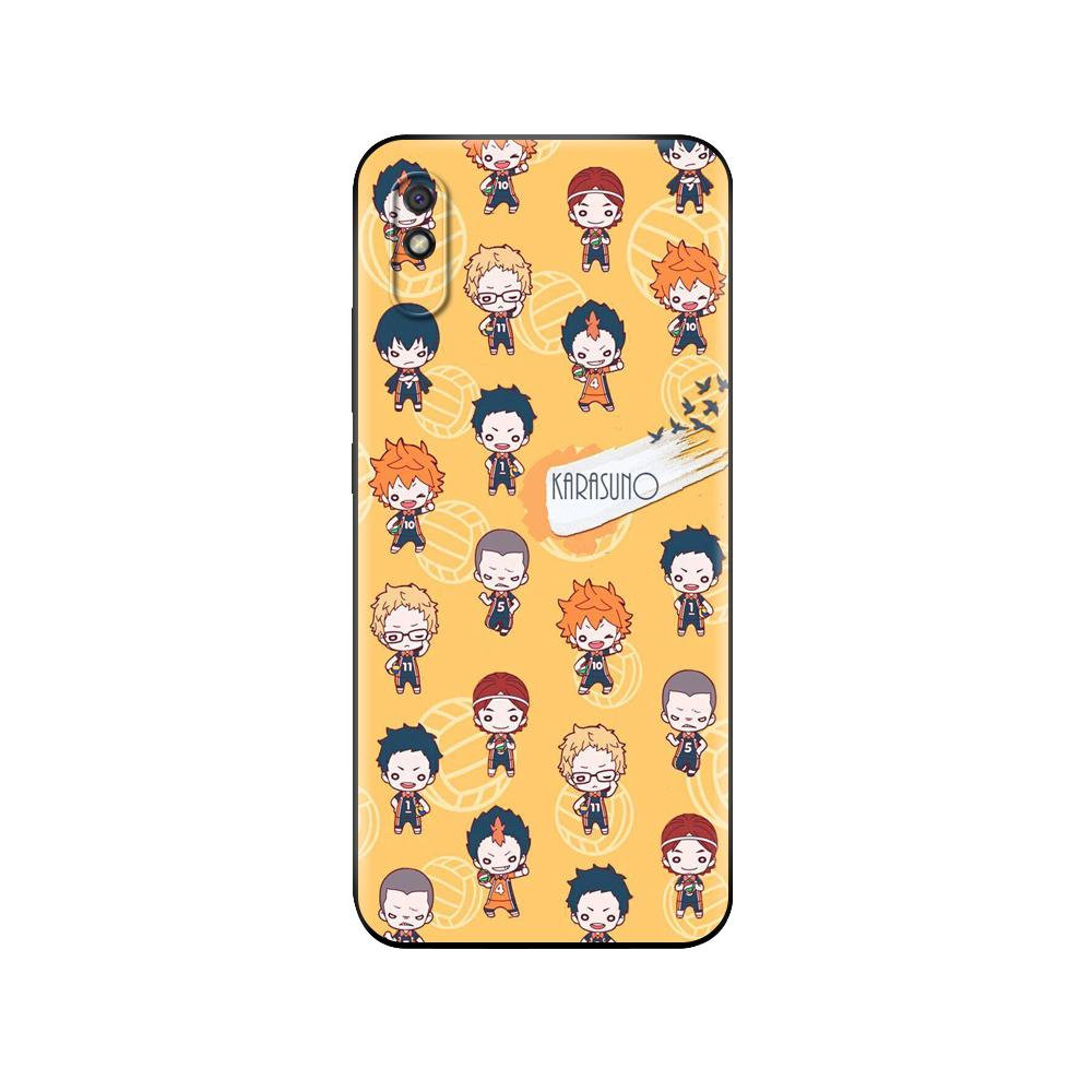 Black Tpu Case For Xiaomi Redmi 7A 8 8A 9 9A 9C Case Redmi Note 8T 8 Pro T Note 9 9S 9 Pro Haikyuu Hinata Attacks Anime Bling