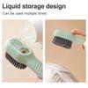 1PC Multifunction Cleaning Shoe Brushes Soft Automatic Liquid Shoe Brush Long Handle Clothes Soap Brush with Hook Clean Tool