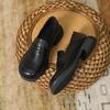2024 Women's French Thick-Soled Genuine Leather Slip-On Patent Loafers.