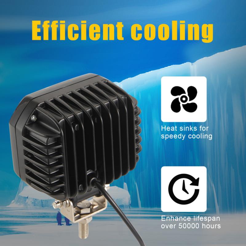 Led Headlight Square Waterproof Practical Portable Universal For Car Truck Atv Car Supplies Spotlight 3.5inch Durable Fog Light