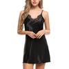 Sleepwear Women Sexy Nightgown Satin Silk Babydoll Lace Robes Night Dress Sleep