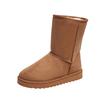 Winter New Round-top Flat Padded Snow Boots Fashionable Plush Thick Mid-length Warm Casual Women's Boots -Size 36 - 44