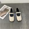 Novelty Split Toe Flat Shoes Woman Quality Leather Mary Janes Japanese Style Trotters Flats Ankle Ninja Loafers Women Shoes