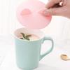 Creative Silicone Cup Cover Anti-Overflow Suction Cap For Ceramic Glass Mug Bowl Heat-Resistant Sealed Lids Cover Tea Coffee Lid