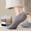 1Pair Women Girl Socks Winter Warm Fleece Floor Socks Indoor Anti-skid Boat Socks Short Solid Warm Slippers Socks