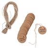 100Pcs Handmade with Love Labels Hang Tags Blank Kraft Paper with 20m String
