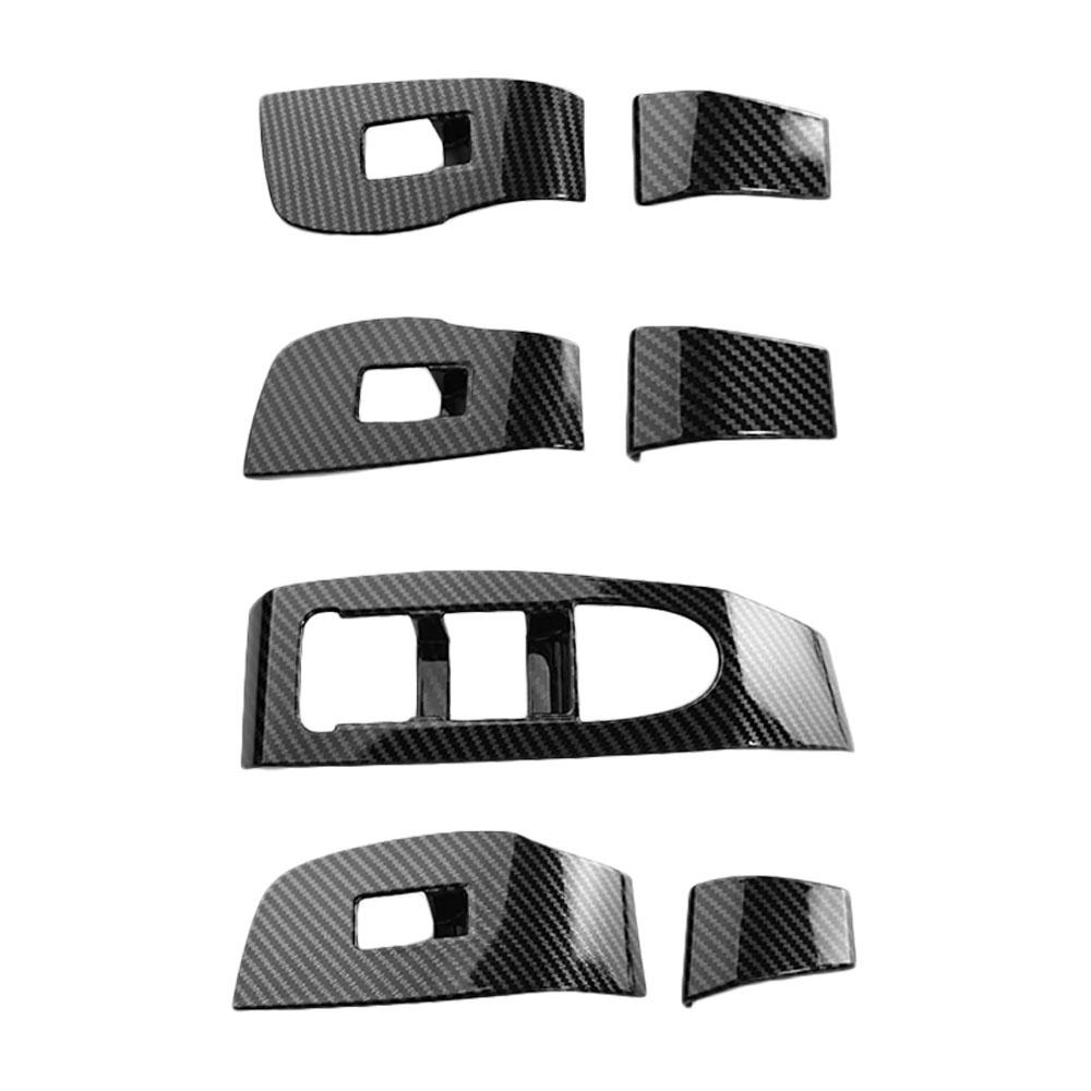 Car Window Control Lift Switch Panel Cover Trim Carbon Fiber for Mazda 3 CX-30 2024 2025 2022 2021 2020 Decoration Accessories