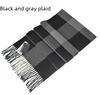 Winter Men's and Women's Thick Plaid Imitation Cashmere Scarf