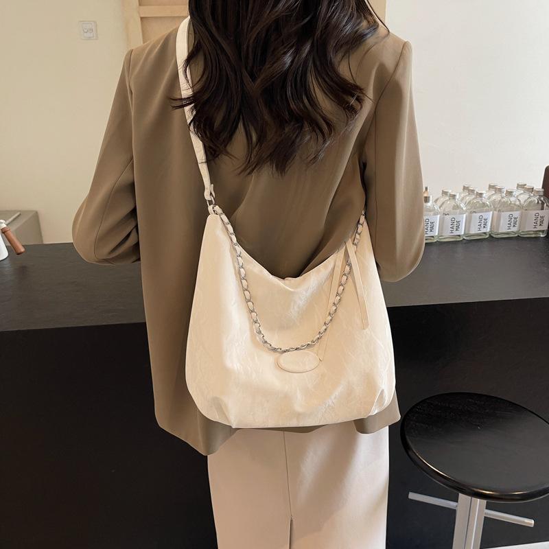 Большая вместительная фактурная сумка-тоут 2024 года, новая универсальная сумка через плечо для поездок на работу, модная повседневная сумка-мессенджер Ins Wind