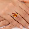 Yellow Citrine Gemstone 925 Solid Silver Handmade Jewelry Statement Ring For Her RR-23-1