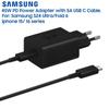 Samsung 45W PD Power Adapter with 5A USB C Cable Super Fast Charger For Samsung Galaxy S24 Ultra S24+ S24 Z Flip 6 Z Fold 6 5 4 3 2 S23 S22 A55