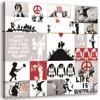 Canvas Print Banksy Collage Street Art