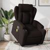 VidaXL Reclining Massage Armchair Dark Brown Fabric 3204499