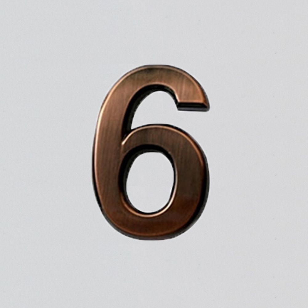 1 PC Waterproof Bronze ABS Plastic Numeral Room Number Digits Sticker Address Sign Door Plates