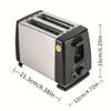 1pc 2-Slice Toaster Stainless Steel Toaster Home Toaster Breakfast Sandwich Maker Kitchen Stuff Clearance Kitchen Accessories