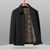 Autumn and Winter Men's Double-sided Woolen Coat Business Casual Lapel Removable Down Liner Woolen Coat