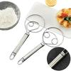 Stainless Steel Egg Stirring Whisk Double Eyeliner Circles Manual Dough Beater Flour Mixer Kitchen Tool Cream Butter Dough
