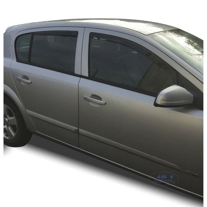 Déflecteurs d'air - J&J AUTOMOTIVE - Opel Astra H 2007-2014 - Fumé - Acrylique renforcé - Installation facile