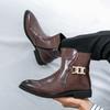Side Zipper Outdoor Men's Shoes Fashion Mens Chelsea Boots Luxury for Men Motorcycle Boots Leather Classic Male Walking Boots