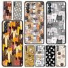 Cartoon Cats Background Phone Case For Oppo A54 A53 A52 A9 2020 A15 A95 A16 A76 A74 A12 Find X5 Reno7 SE Reno6 Pro Plus 5G Cover