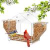 Window Birds Feeder Clear Birdfeeder with Suction Cup Squirrel-Proof Birds Feeding House