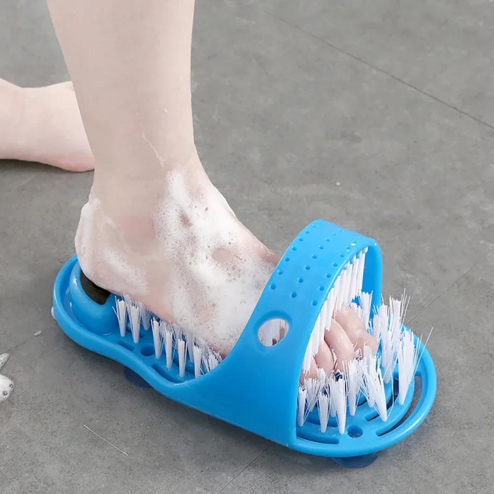 1PC Shower Foot Scrubber Massager Bathroom Bath Foot Brushes Remove Dead Skin Cleaner Spa Exfoliating Washer Wash Slipper Tools