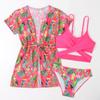 Children Girls' Swimsuit Three Piece Set Kids Swimwear Set